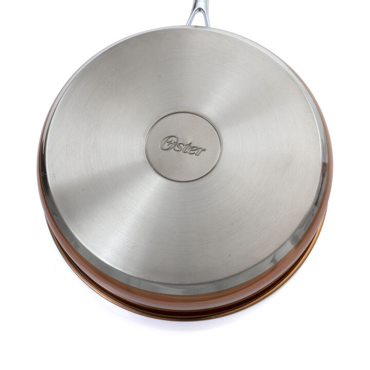 Oster Carabello 9 Piece Stainless Steel Cookware Combo Set in Copper