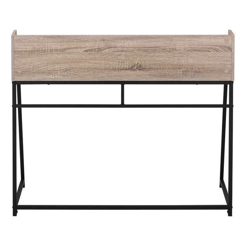 Monarch Specialties I 7546 Computer Desk, Home Office, Laptop, Storage Shelves, 48"L, Work, Metal, Laminate, Brown, Black, Contemporary, Modern