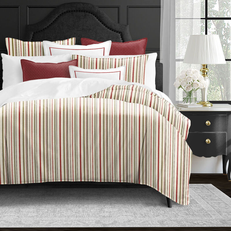 6ix Tailors Fine Linens Sinclair Ivory/Multi Coverlet Set