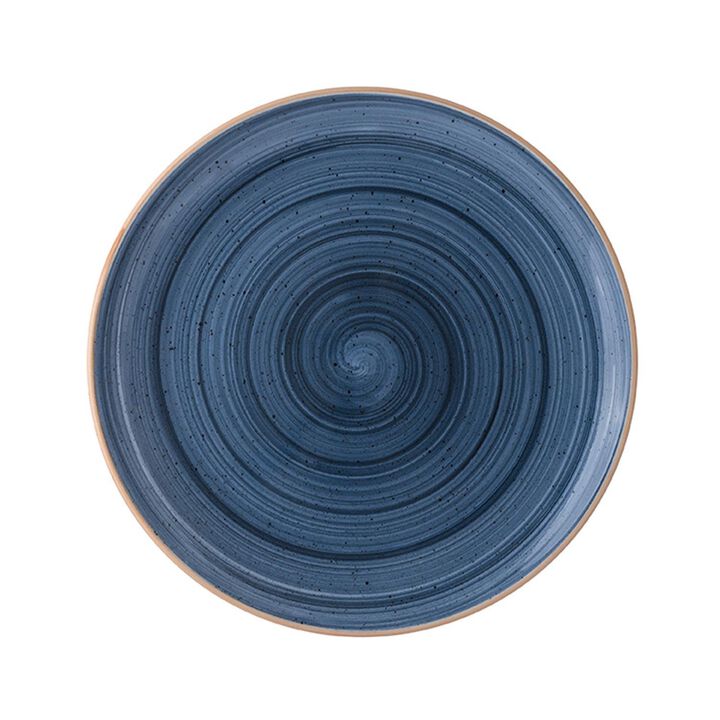 Dusk dia.7.5" Round Blue Porcelain Plate (Set of 4)
