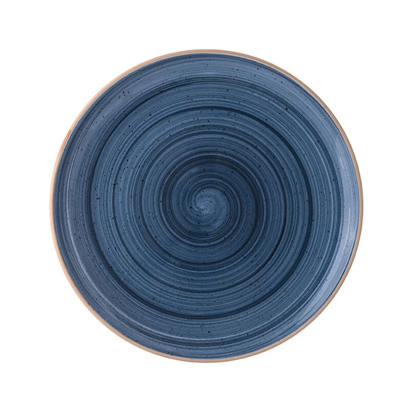 Dusk dia.7.5" Round Blue Porcelain Plate (Set of 4)