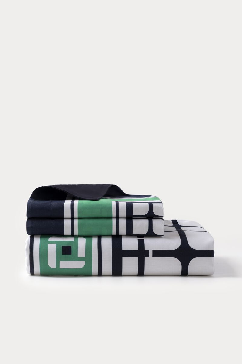 Brooks Brothers Framed Print Cotton Sateen Duvet Cover Set