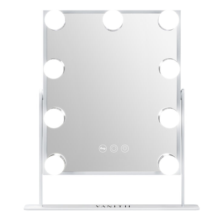 10''*12'' Hollywood Makeup Vanity Mirror With 9 LED Bulbs White