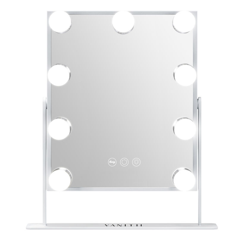 10''*12'' Hollywood Makeup Vanity Mirror With 9 LED Bulbs White