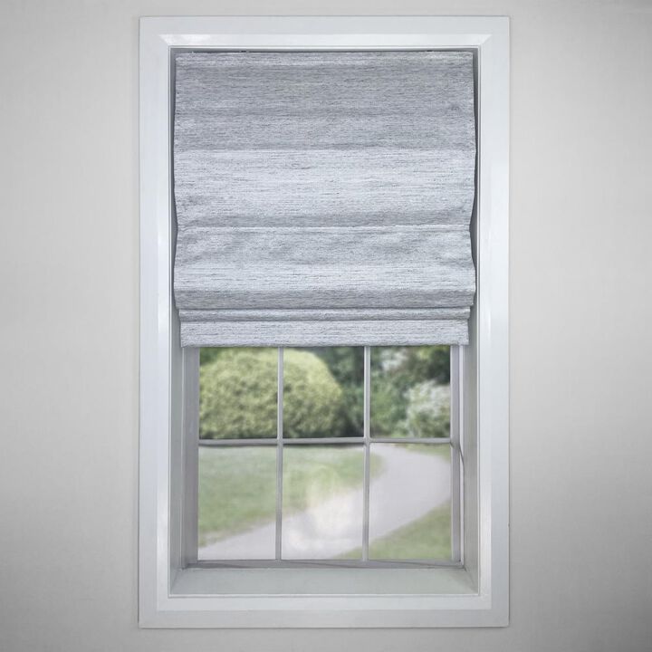Versailles Caesar Cordless Roman Blackout Shades For Windows Insides/Outside Mount 27" x 63" Stone
