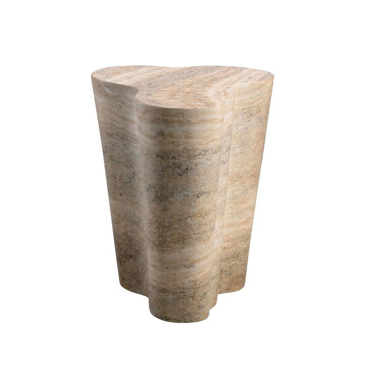 Belen Kox Contemporary Faux Travertine Accent Table, Belen Kox