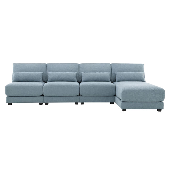 Merax Oversize Deep Seat Sofa with Reversible Chaise