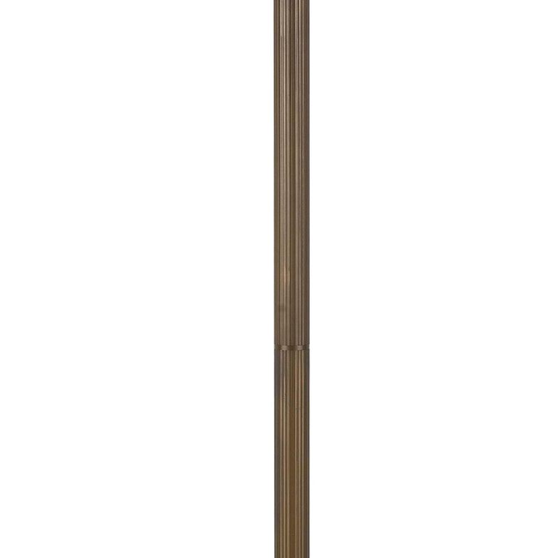 2 Bulb Tiffany Floor Lamp with Dragonfly Design Shade, Multicolor-Benzara