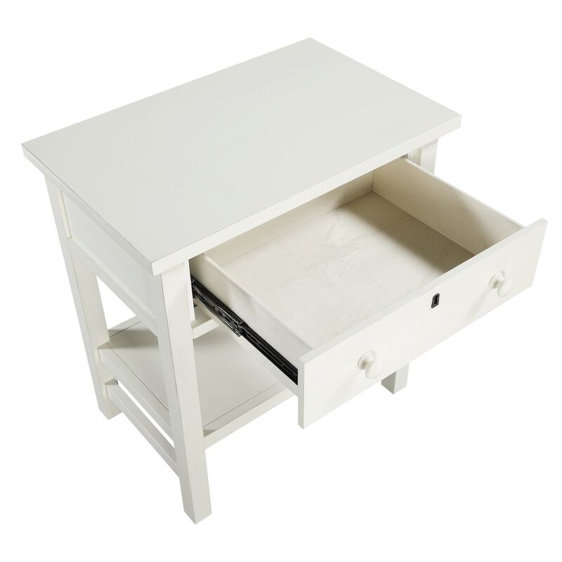 Comfort Pointe Franklen 1-drawer Storage Nightstand - Antique White