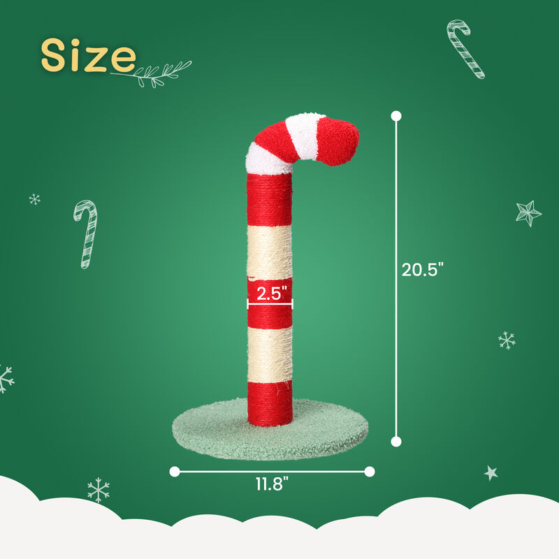 Christmas Cat Scratching Post with Festive Design, Scratching Surface, and Cozy Hideaway for Cats