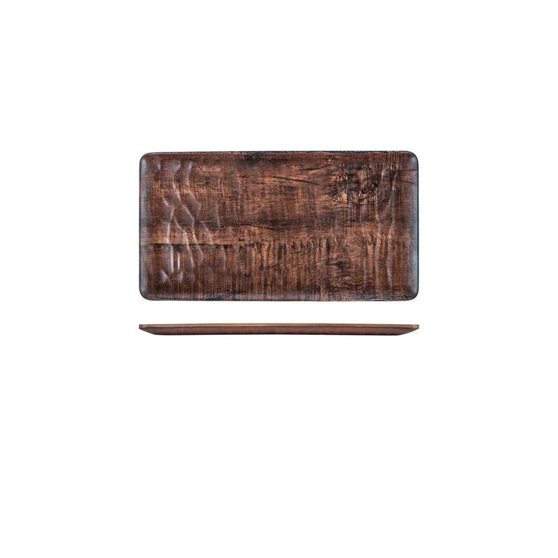 Turgla Composite 12.75" x 7" Rectangular Brown Composite Plate