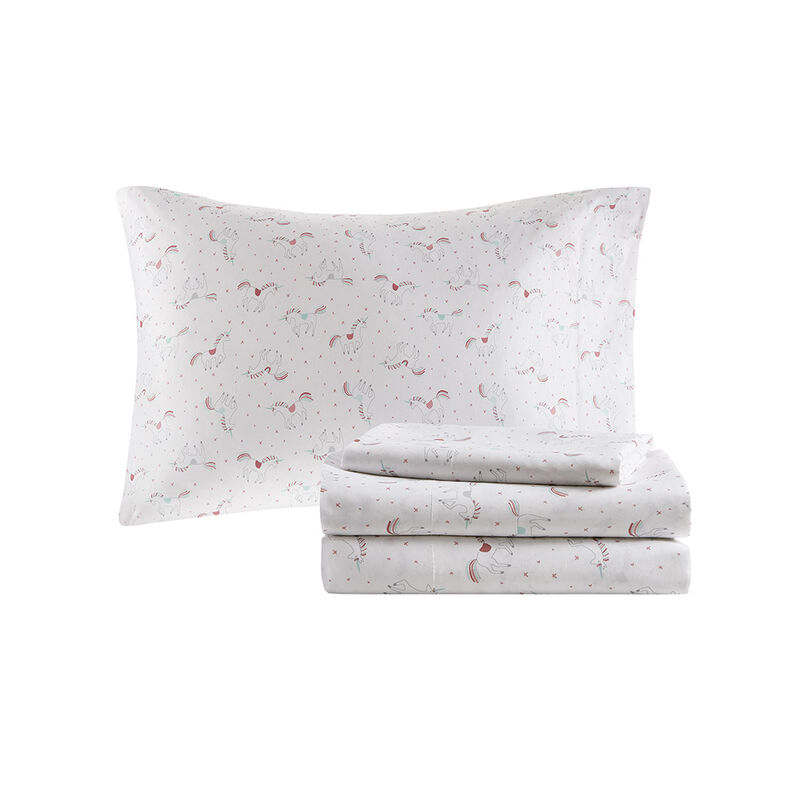 Gracie Mills Thyme Rainbow and Metallic Stars Comforter Set with Coordinating Bed Sheets