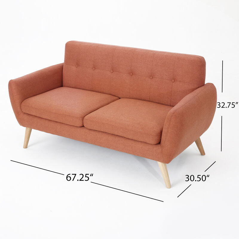 Merax Modern Fabric Loveseat Sofa