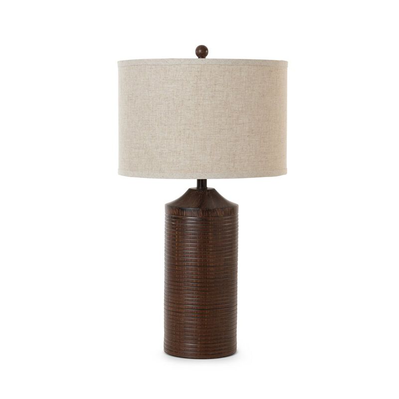 Lux Lighting Parker 31 Brown Polyresin with USB, (Set of 2)