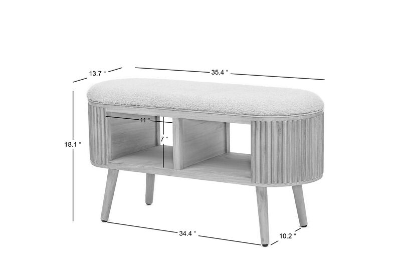Bohemian Style Wicker Bench