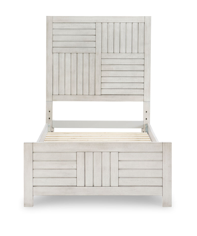 Summer Camp Panel Bed in White