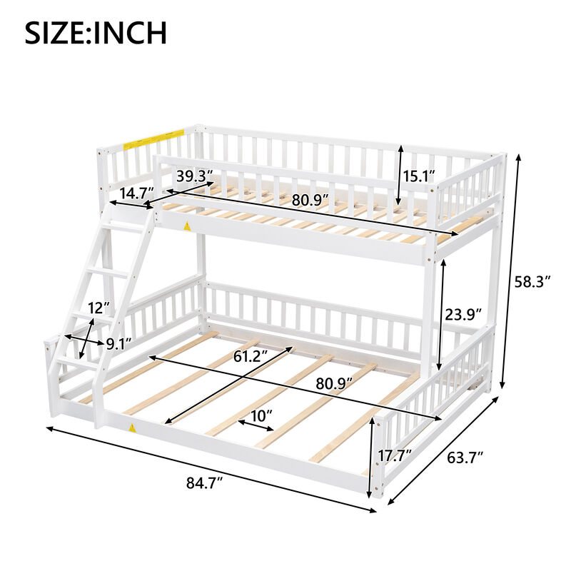 Merax Bunk Bed with Ladder and Guardrails