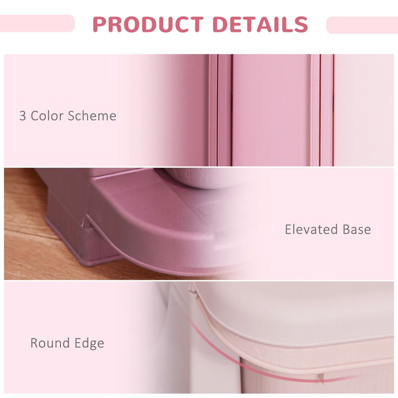 Pink Kids' Dresser: 3-Tier Storage Chest and Toy Organizer