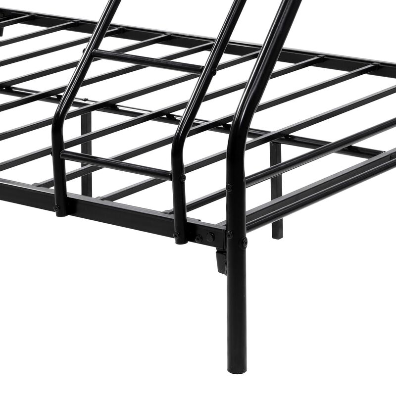 Heavy-Duty  Metal Bunk Bed with Sturdy Guardrails & Easy Assembly