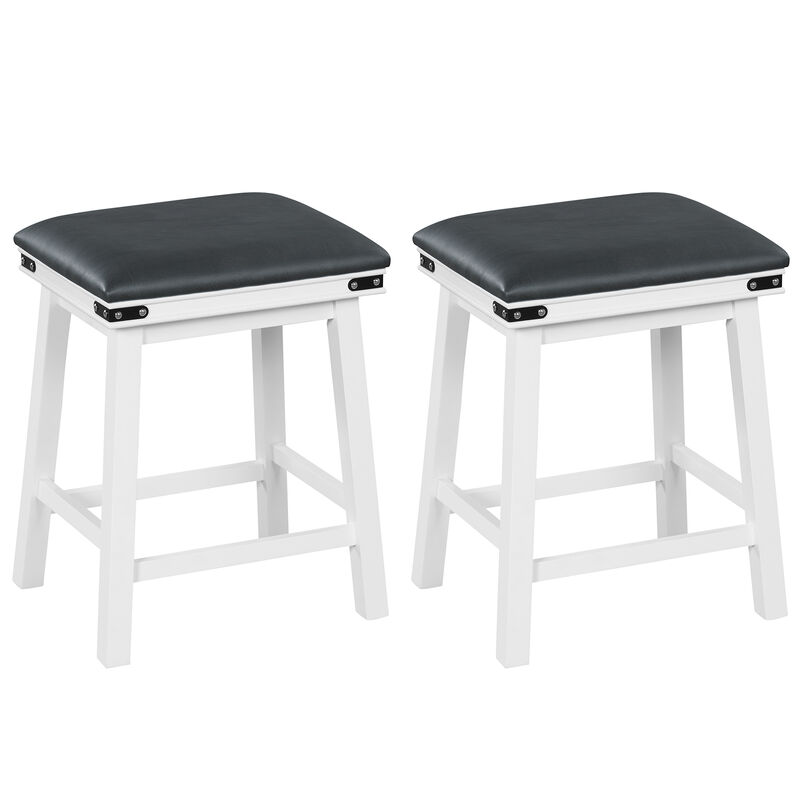 Set of 2 24/30 Inch Dining Bar Stool with Acacia Wood Frame-24 inches
