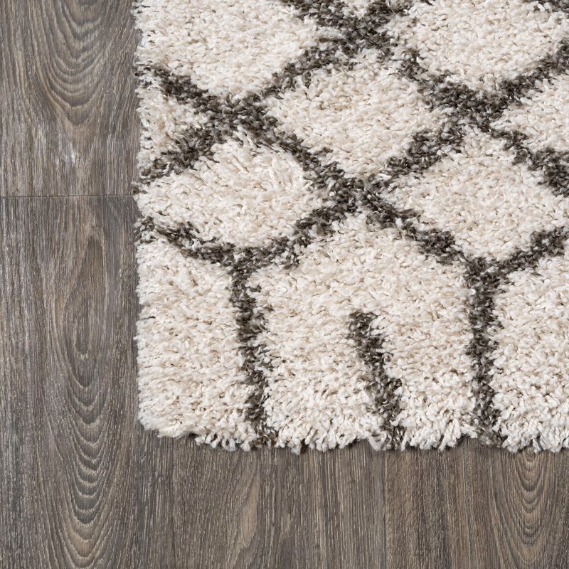 Algaida Moroccan Diamond Shag Area Rug