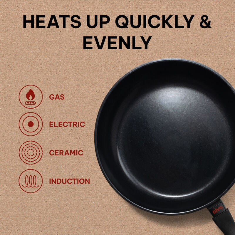 Alva Energy Ceramic Nonstick Fish Pan 13.4" Scratch Resistant Oval Frying Pan for Cooking Fish, Stay Cool Handle, Non Toxic, Easy to Clean, Compatible with All Stovetops & Induction Safe