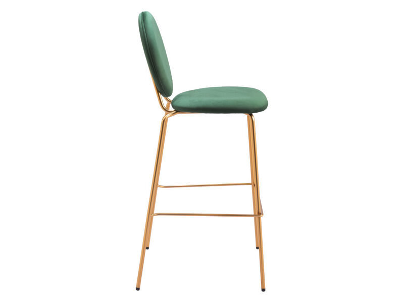 Odessa Barstool (Set of 2) Green & Gold