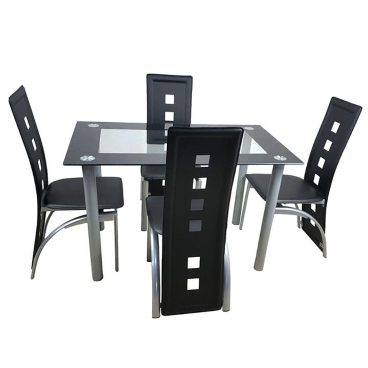 5-Piece Dining Table Set for 4 Stylish Kitchen Table Set with Chairs for Modern Dining Rooms