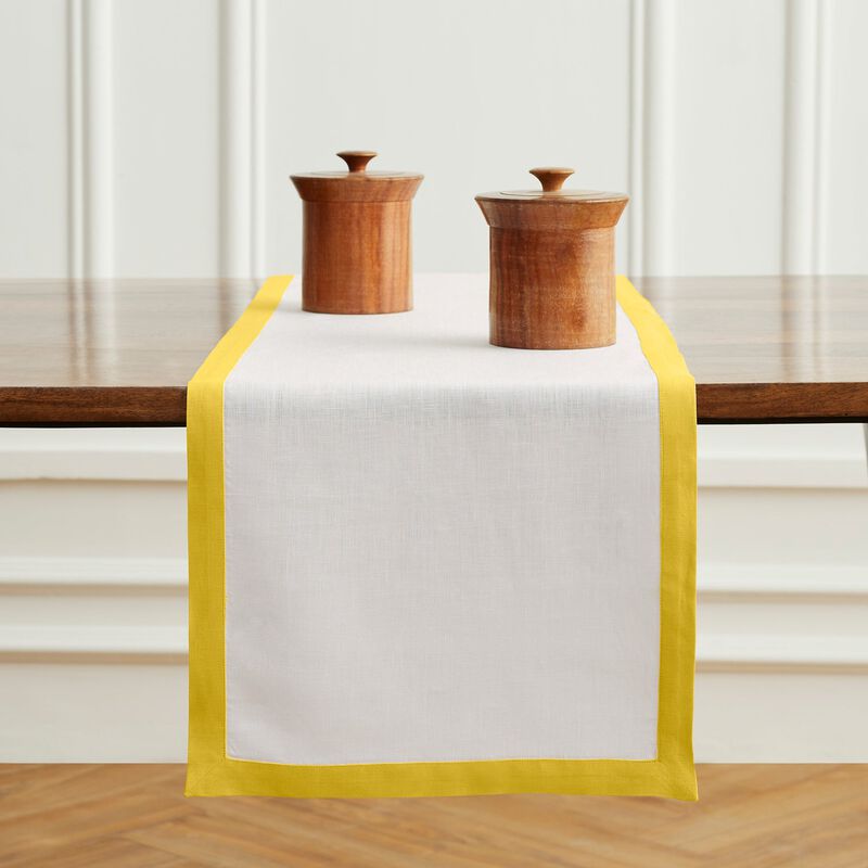 Solino Home 100% Pure Linen Table Runner 14 x 60 Inch | Classic