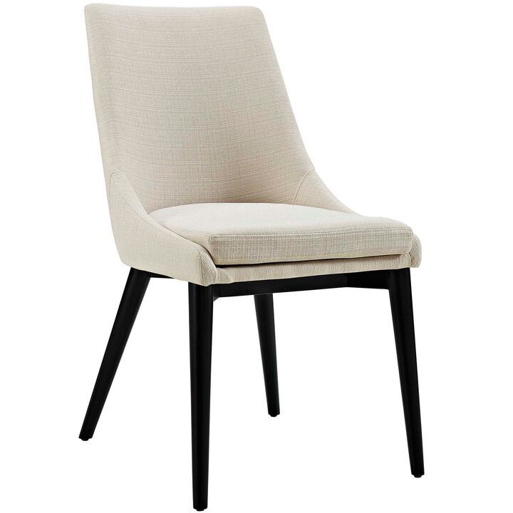 Viscount Fabric Dining Chair, Beige-Benzara