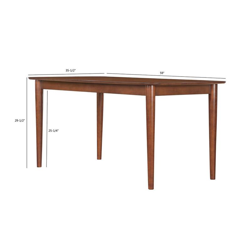 Bonito Walnut Finish Leg Dining Table