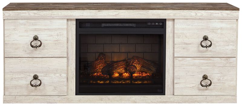 Willowton 4-Piece Entertainment Center with Electric Fireplace