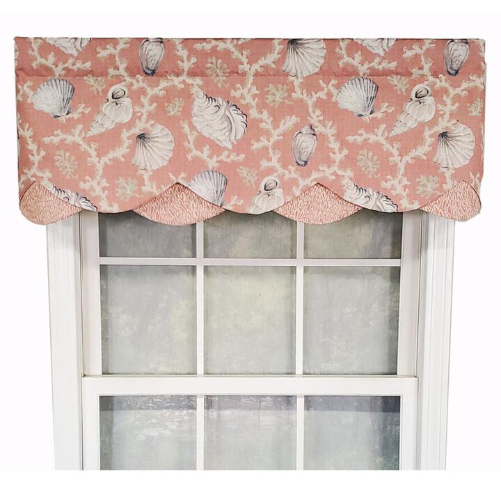 RLF Home Luxurious Modern Design Classic Windamar Petticoat Style Window Valance 50" x 15" Mediterranean