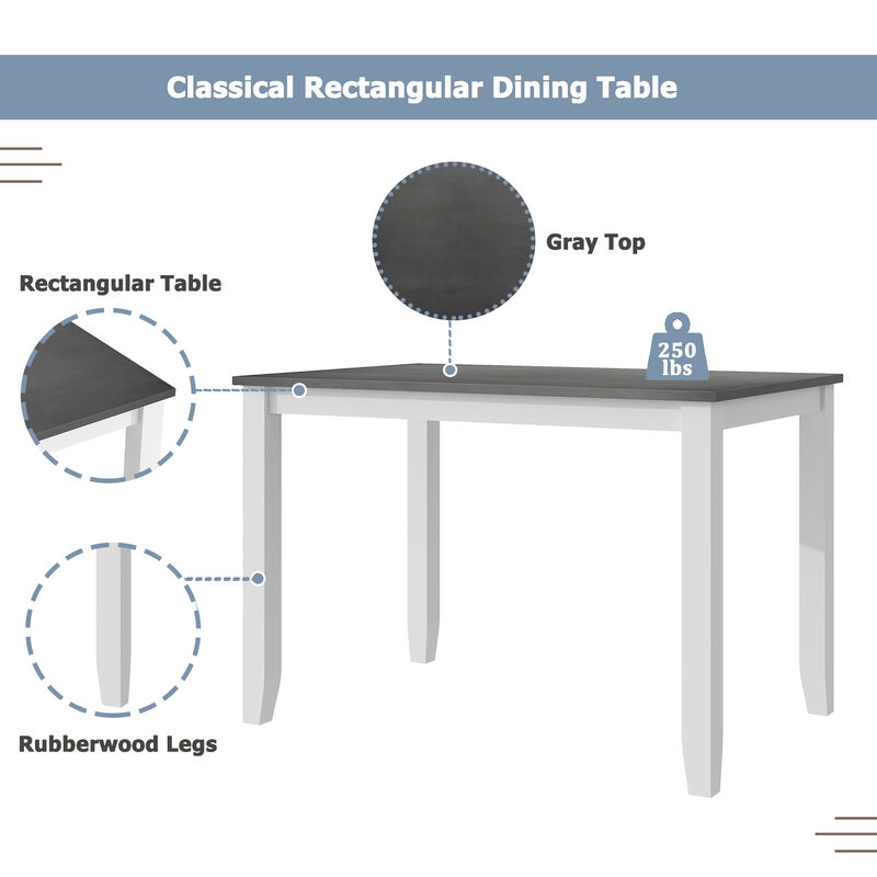 Merax 5-Piece Dining Table Chairs Set