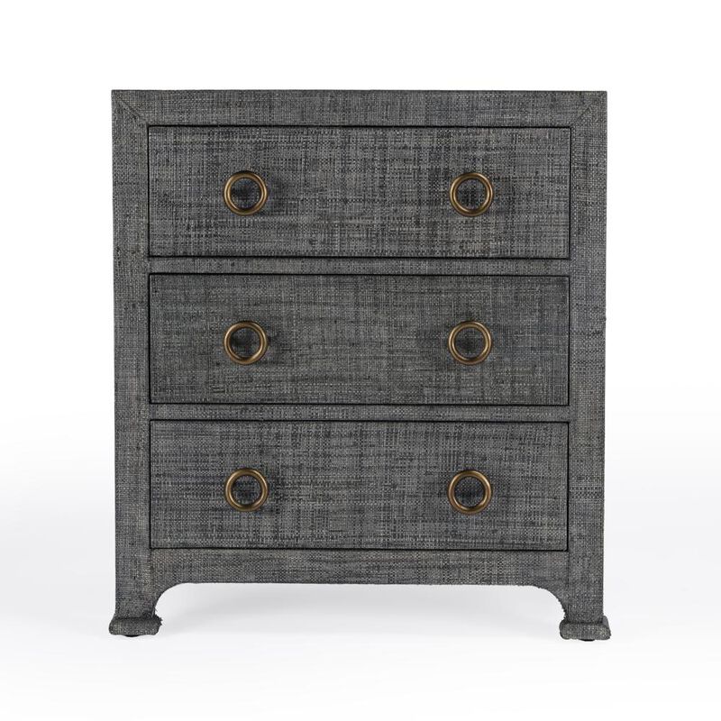 Butler Specialty Chatham Raffia Chest, Charcoal