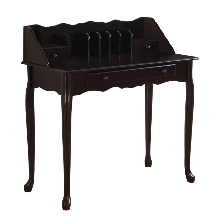 Monarch Specialties I 3100 Computer Desk, Home Office, Laptop, Storage Drawers, 36"L, Work, Wood, Brown, Traditional