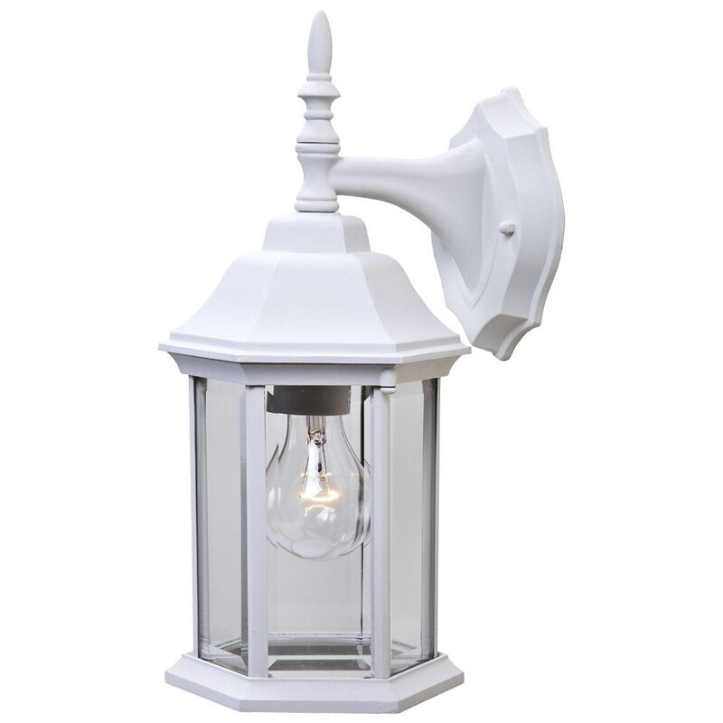 Hivvago White Clear Glass Swing Arm Wall Light