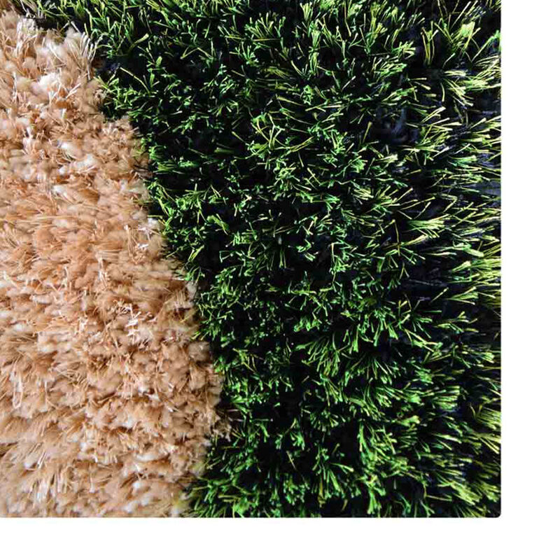 RUGSOTIC CARPETS HAND TUFTED SHAG POLYESTER ECO-FRIENDLY AREA RUGS  - 5'x8', Rectangle, Black, Contemporary Modern Design, High Pile Thick Handmade Anti Skid Rugs for Living Room K00046
