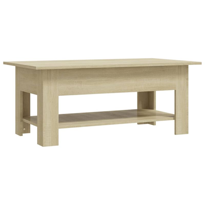 vidaXL Coffee Table Sonoma Oak 40.2"x21.7"x21.7" Chipboard