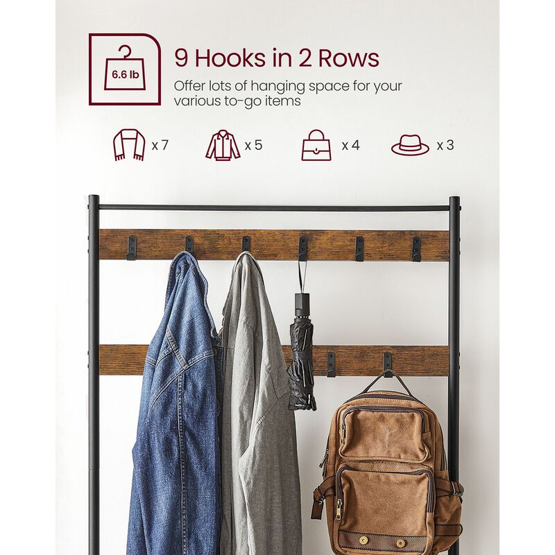 Hall Tree with Shoe Storage Bench