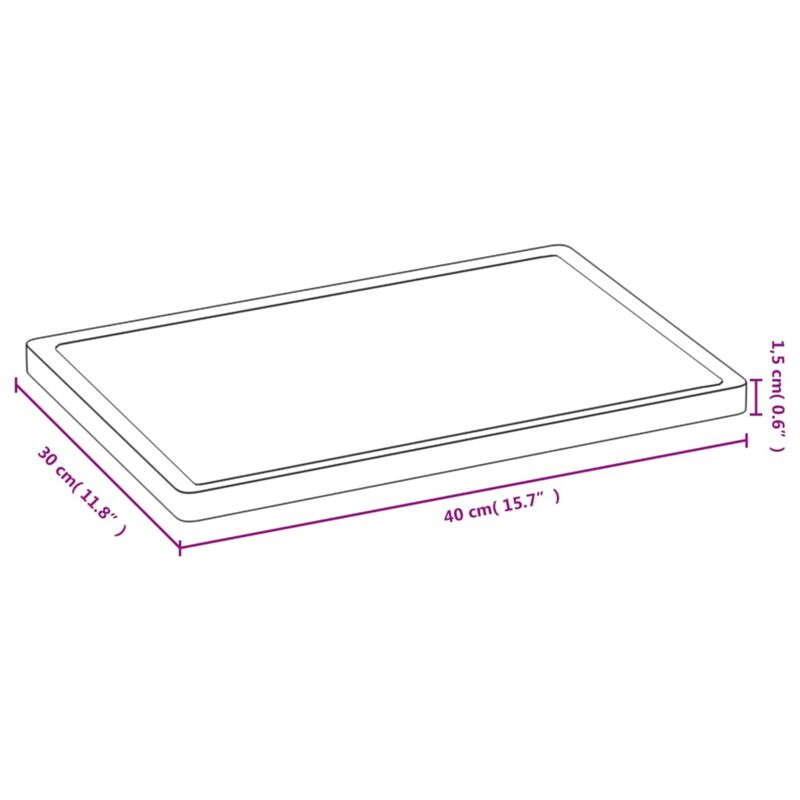 vidaXL Chopping Board 15.7"x11.8"x0.6" Bamboo