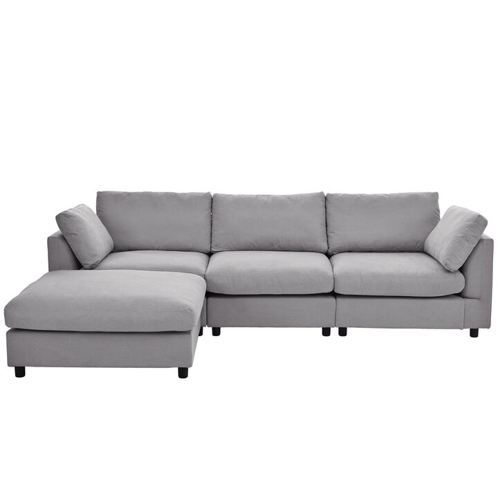 Merax Upholstery Convertible Sectional Sofa