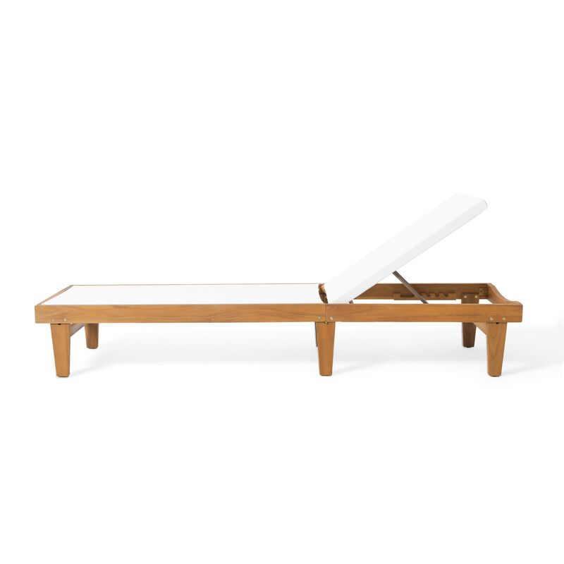 Merax Wood Frame Outdoor Mesh Chaise Lounge
