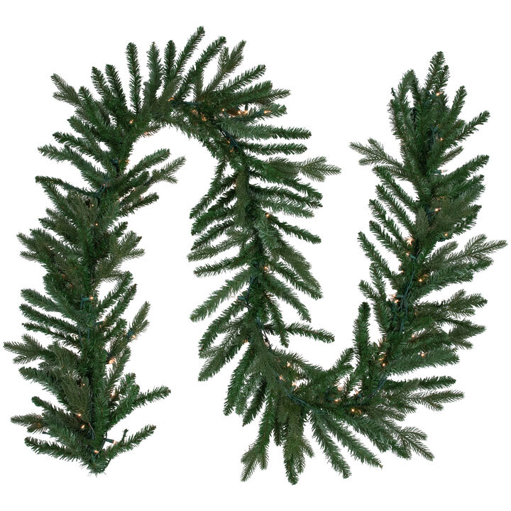 9' x 14" Pre-Lit Grande Spruce Artificial Christmas Garland  Clear Lights