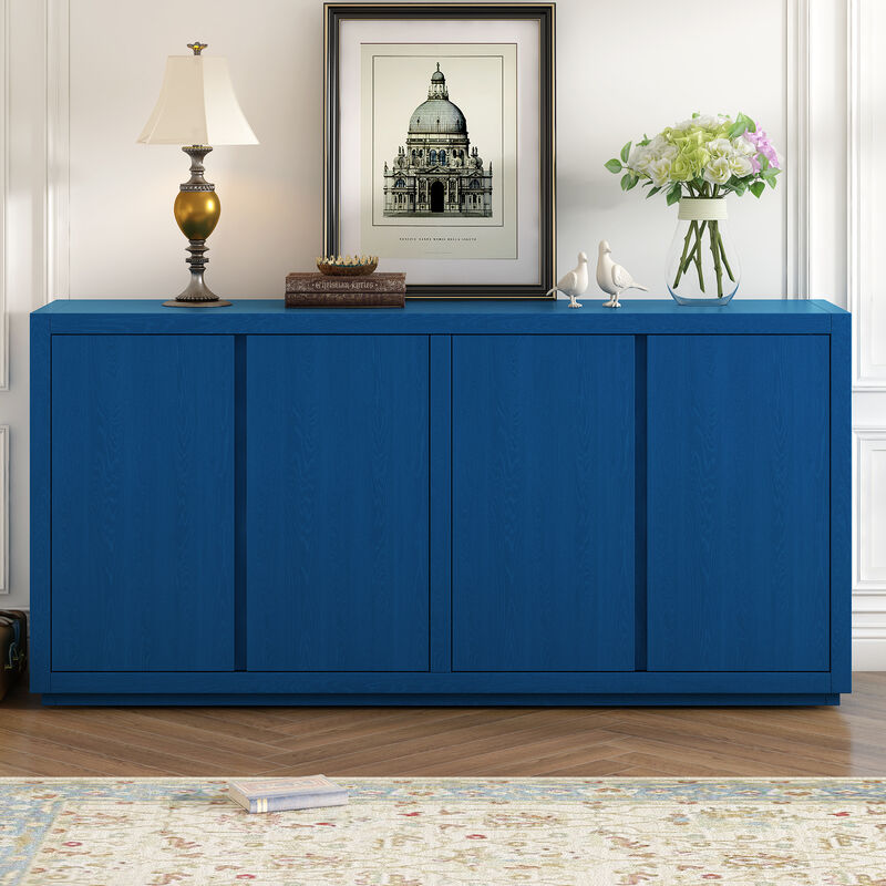 Merax 4-Door Cabinet Sideboard with Ash Veneer