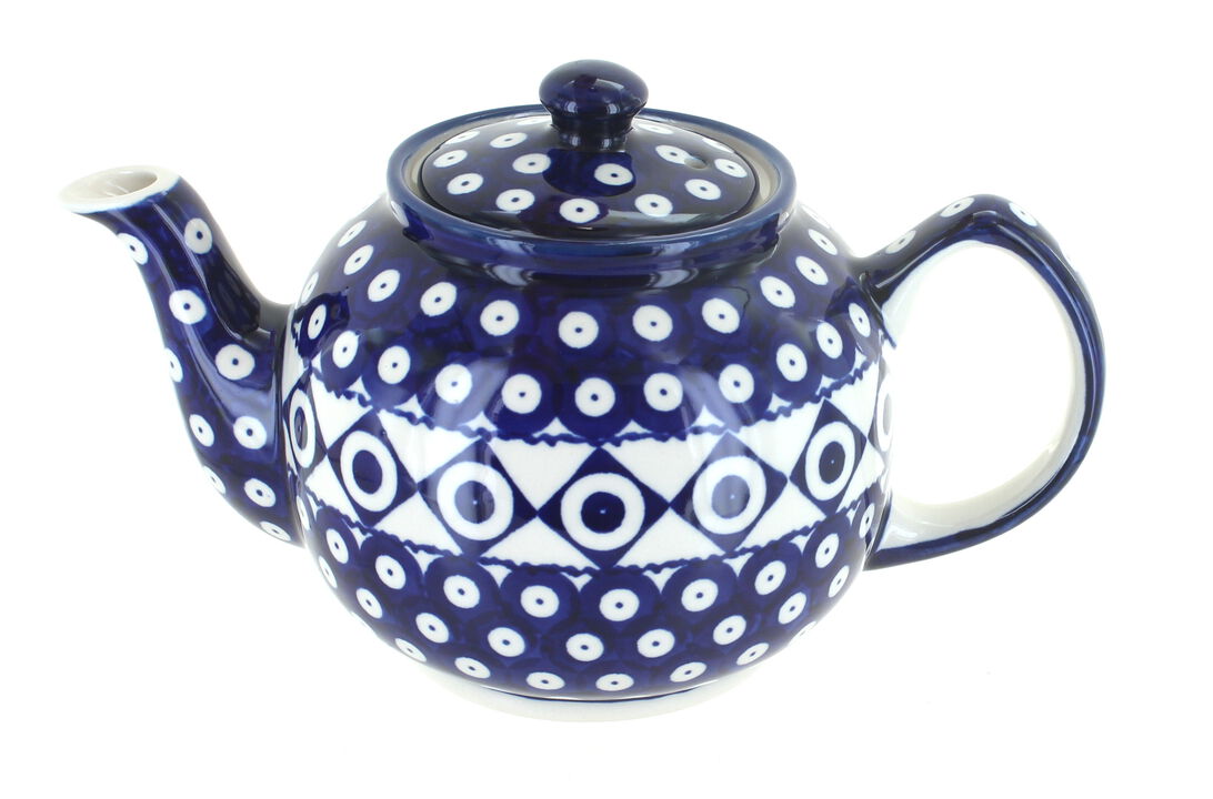 Blue Rose Polish Pottery Nature Medium Teapot