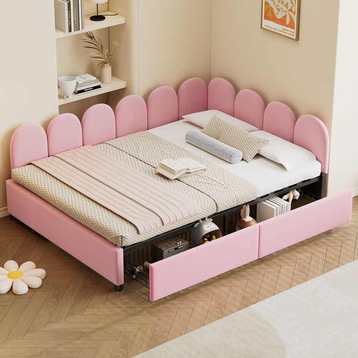 Merax Upholstered Daybed with 2 Drawers
