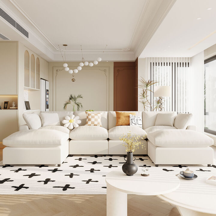 Merax Modern U-Shape Sectional Sofa