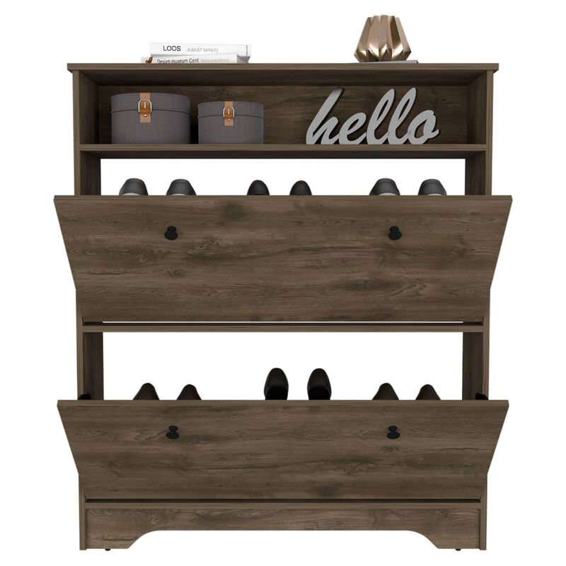 Shoe Rack Dublin, Bedroom, Dark Brown