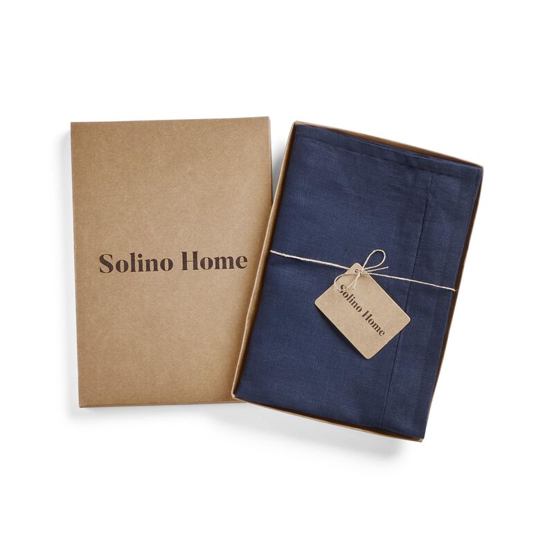 Solino Home Decorative Linen Pillow Cover 20 x 20 Inch - 100% European Flax Throw Pillow Case with Invisible Zipper | Santa Barbara